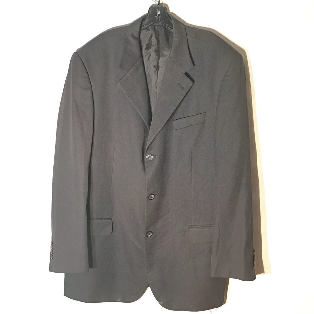 Giorgio Cosani Sport Coat Jacket Blazer Size 46L Gray Italy Working Cuffs